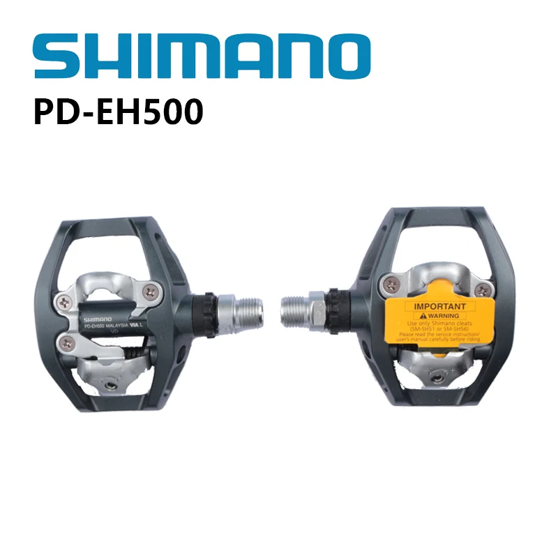 Pedale Shimano Pd-Eh500 Pedale Spd Su Un Lato Per Bici Da Strada Altezza Impilabile 17.4Mm Centro Piedi 55Mm Pedale Bici Shimano Originale