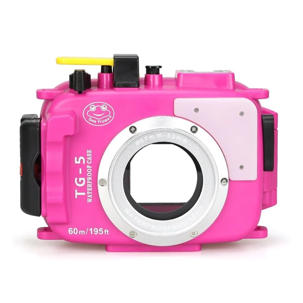 Mcoplus Wp-Tg5 Custodia Impermeabile Per Immersione Subacquea Con Fotocamera Rosa Per Fotocamere Olympus Tg-5