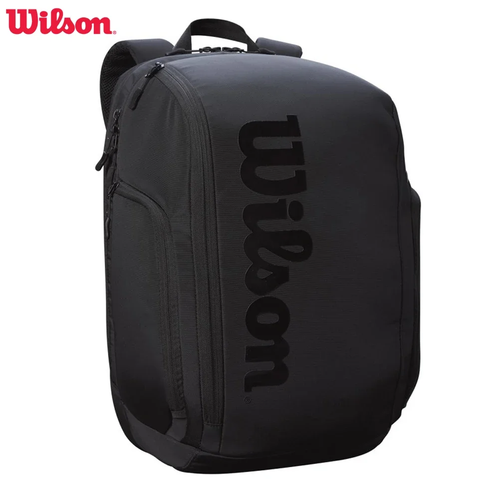 Borsa Da Tennis Wilson Roger Feder Black Pro Staff V13 Zaino Da Tennis Super Tour Team Per 2 Racchette Con Scomparti Isolanti