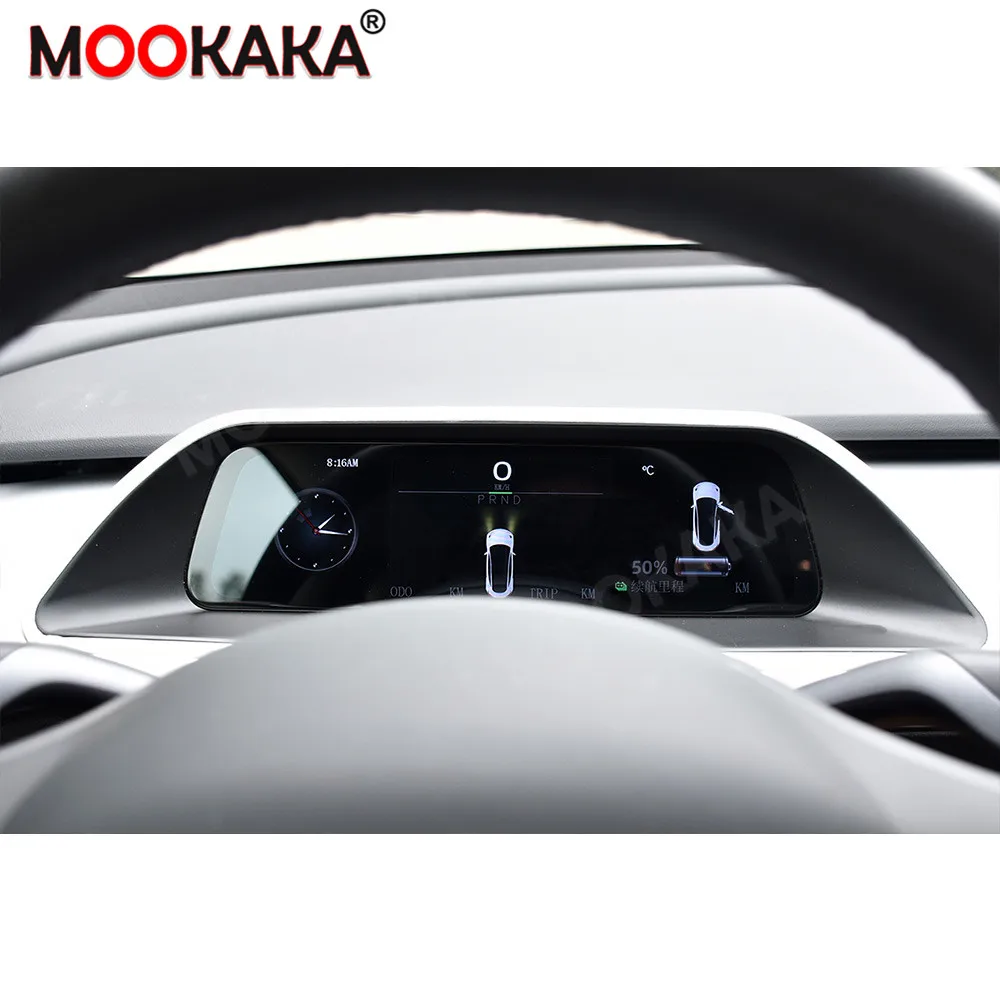 Per Tesla Model 3 Y Android Car Virtual Instrument Dashboard Display Navigazione Gps Digital Cluster Lcd