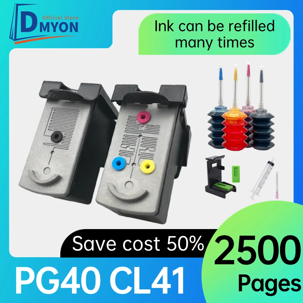 Cartuccia D'Inchiostro Pg40 Cl41 Pg40 Cl41 Compatibile Per Stampante Canon Pixma Mp145 Mp150 Mp160 Mp170 Mp180 Mp218 Mp228 Mp450 Mp460 Mp476