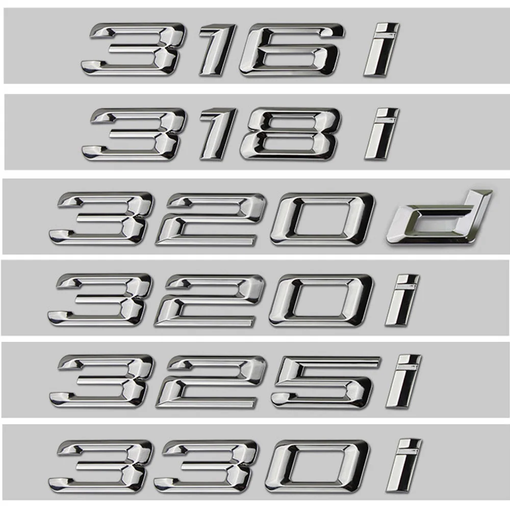 Car Trunk Logo Abs 3D Per Bmw E46 F30 E90 316I 318I 320I 325I 330I 320D Logo Lettera Adesivi Waterpoof Sticker Accessori