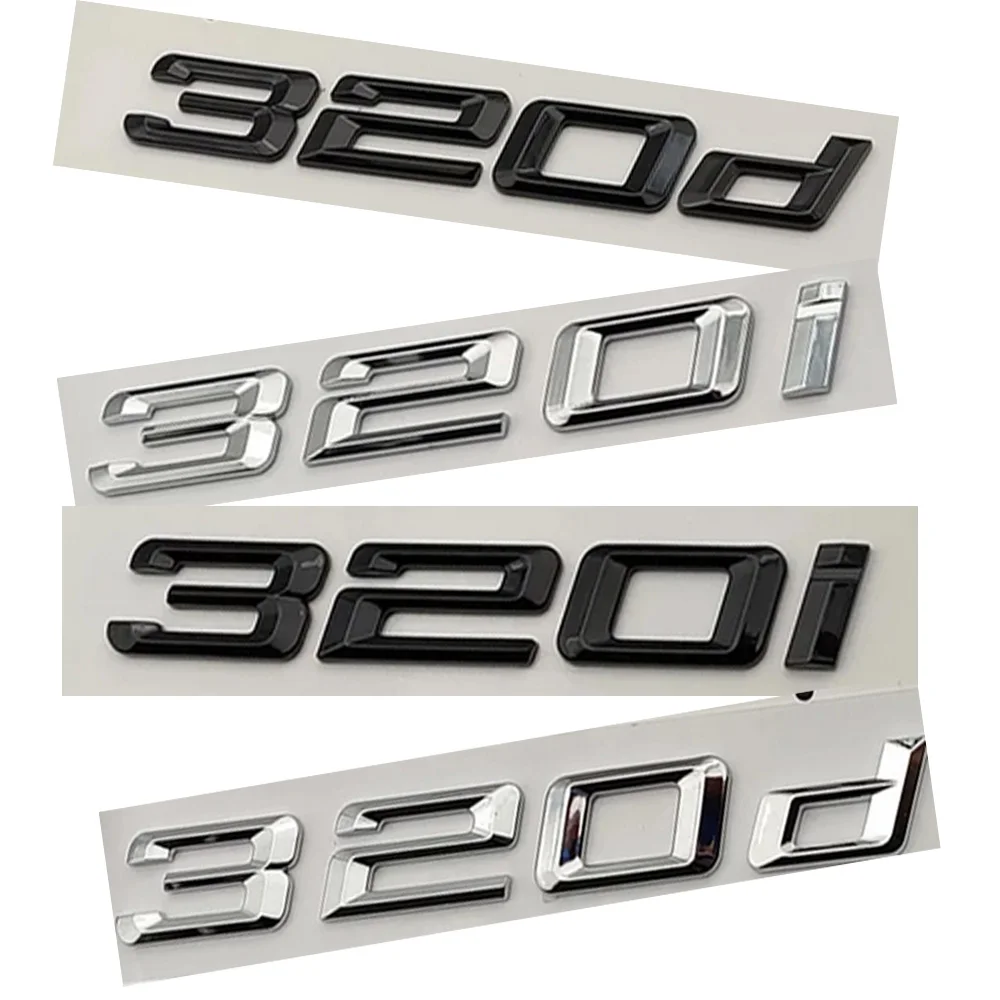 Per Bmw Serie 3 E46 E90 F30 G20 320I 320D Logo Sticker Car Abs 3D Trunk Fender Logo Lettere Accessori Per Adesivi Sportivi