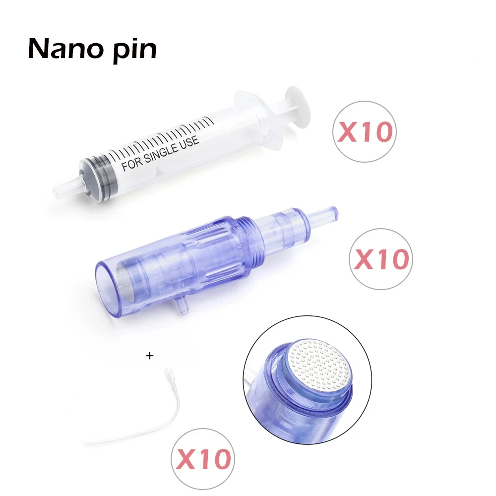 30Pcs Derma Pen Microneedles Machine Hydra Injector Needles Portable Water Light Injection Aqua Derma Pen Ago A 12 Pin