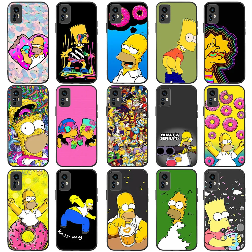 Ds-62 Custodia In Tpu Flessibile Simpson Per Samsung A12 A52 A02S A82 S21 S22 M51 M30 M30S M21 M62 F62 M20 M31 S10 S20 S21 Fe