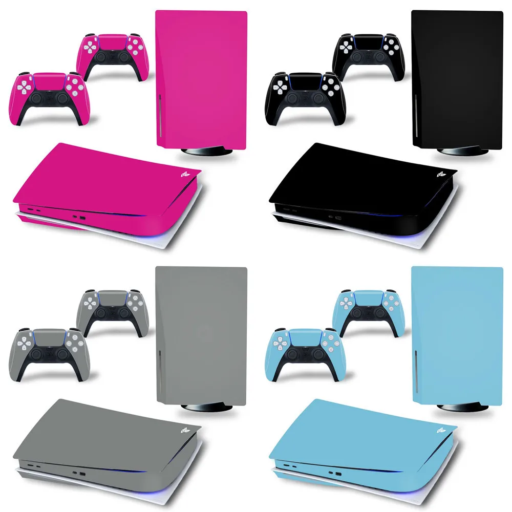 Per Disco Ps5 Tinta Unita Pvc Pelle Vinile Adesivo Decalcomania Console Controller Dualsense Adesivo Protettivo Antipolvere