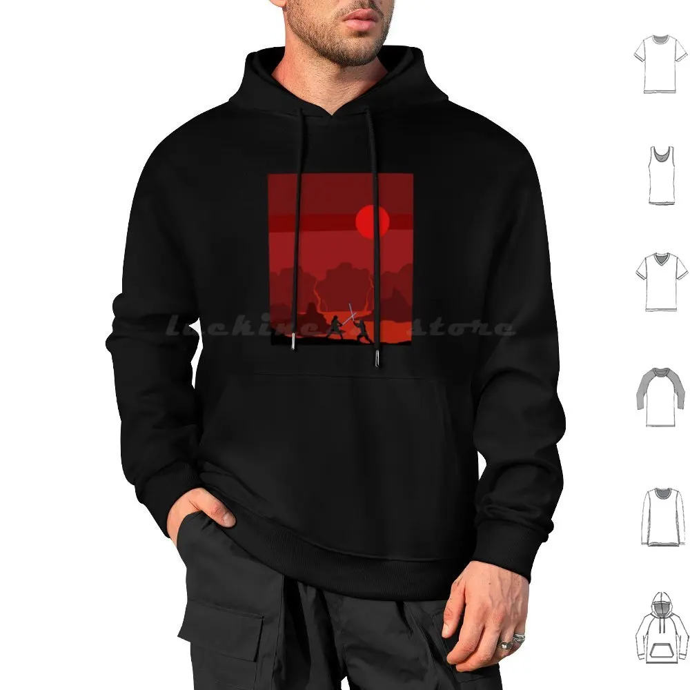 Mustafar Final Battle Premium Felpa Con Cappuccio In Cotone Manica Lunga Anakin Skywalker Anakin Skywalker Jedi Luke Skywalker Sith
