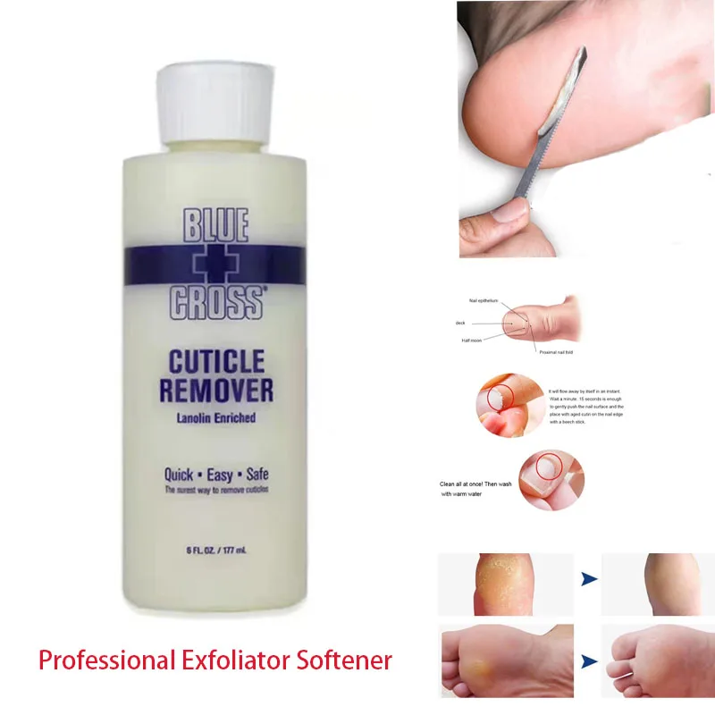 Blue Cross Exfoliation Treatment Fluid Foot Addolcitore Rimozione Della Pelle Morta Con Angoli Anti Screpolature Kit Pedicure Raschietto Per Piedi