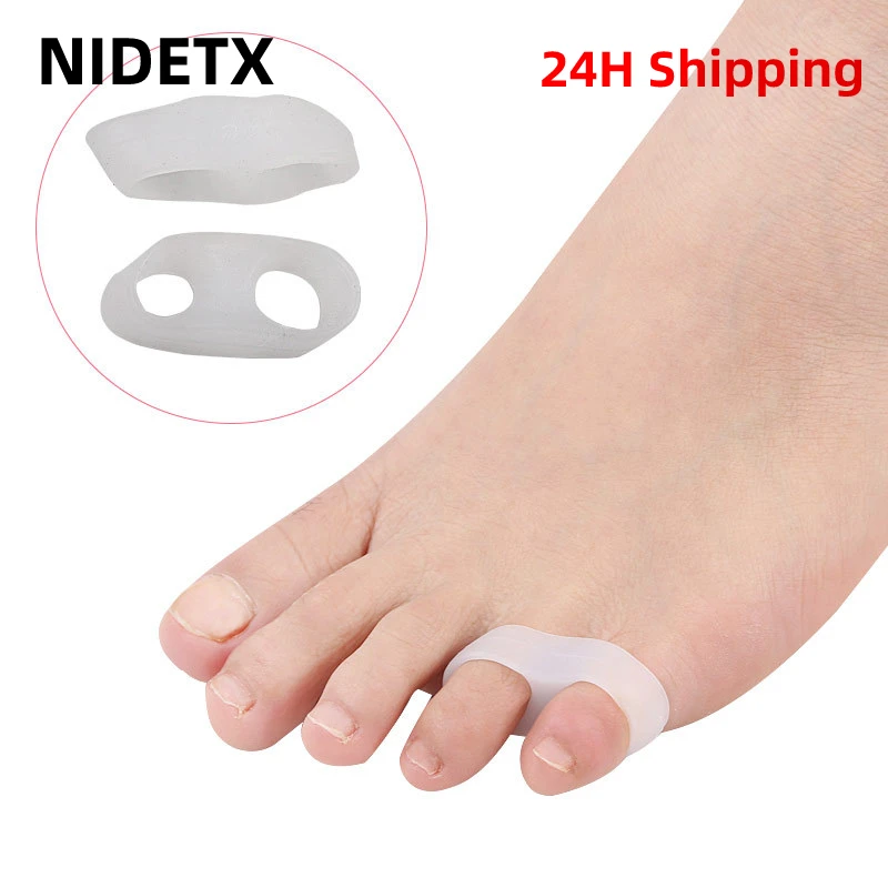 2 Pz = 1 Paio Alluce Valgo Silicone Correttore Gel Cura Del Piede Separatore Punta Mignolo Protettore Borsite Raddrizzatore Pedicure