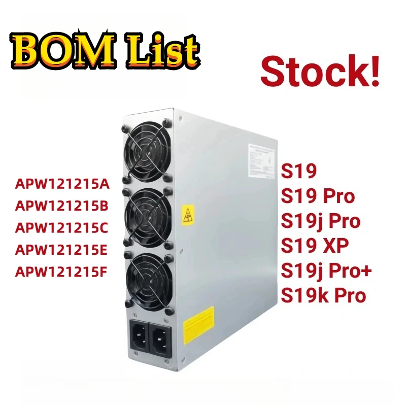 Nuovo Originale Apw12 Apw121215A Muslimatexmuslimb Per Antminer S19/S19 Pro/S19J Pro/S19 Xp/S19J Pro +/S19K Pro