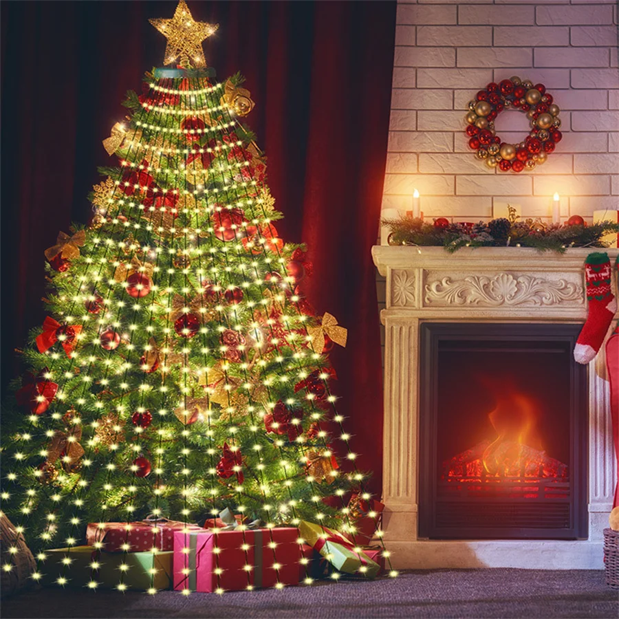 2M 400 Led Albero Di Natale Ghiacciolo Luce Eu/Us/Au/Uk Plug Holiday Waterfall String Light Meteor Shower Rain Light String Garland