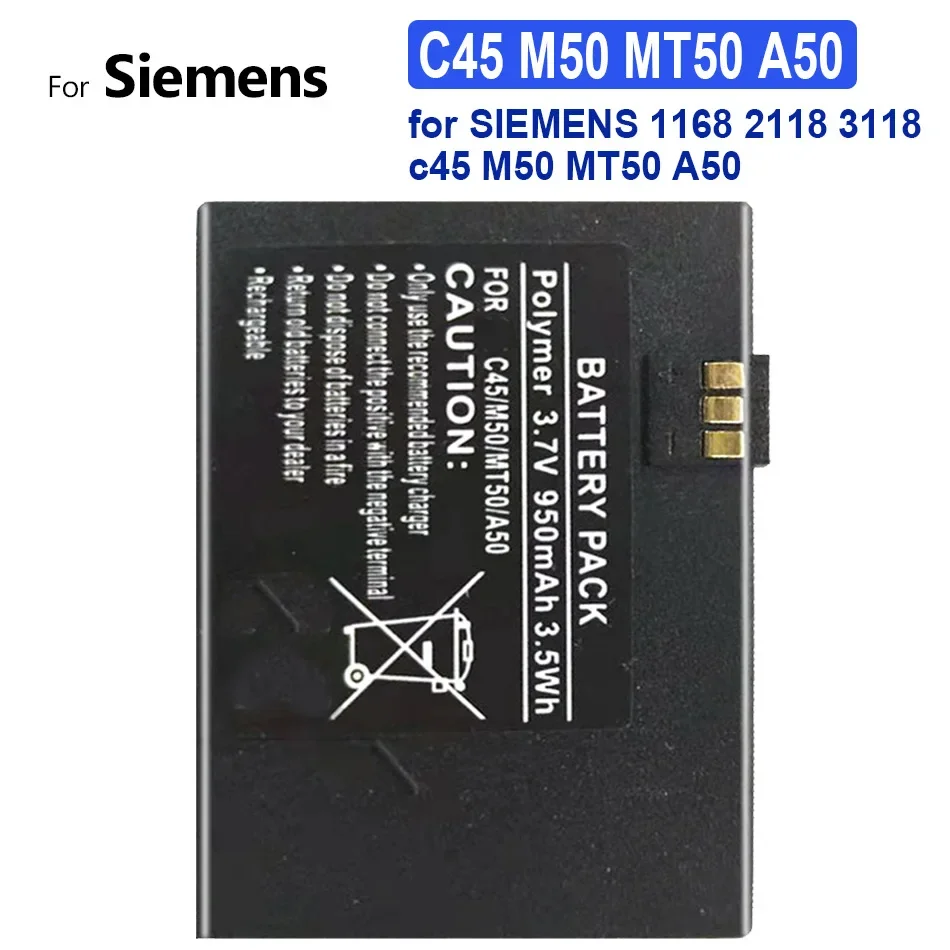 Batteria Del Telefono Cellulare 950Mah Per Siemens 1168 2118 3118 C45 M50 Mt50 A50