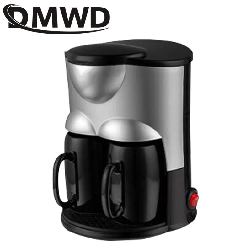 Caffettiera Elettrica Per Uso Domestico Mini Tazza Singola 300W Fai Da Te American Drip Black Coffee Brewing Machine Tea Bolier Latte Cafe Pot Eu