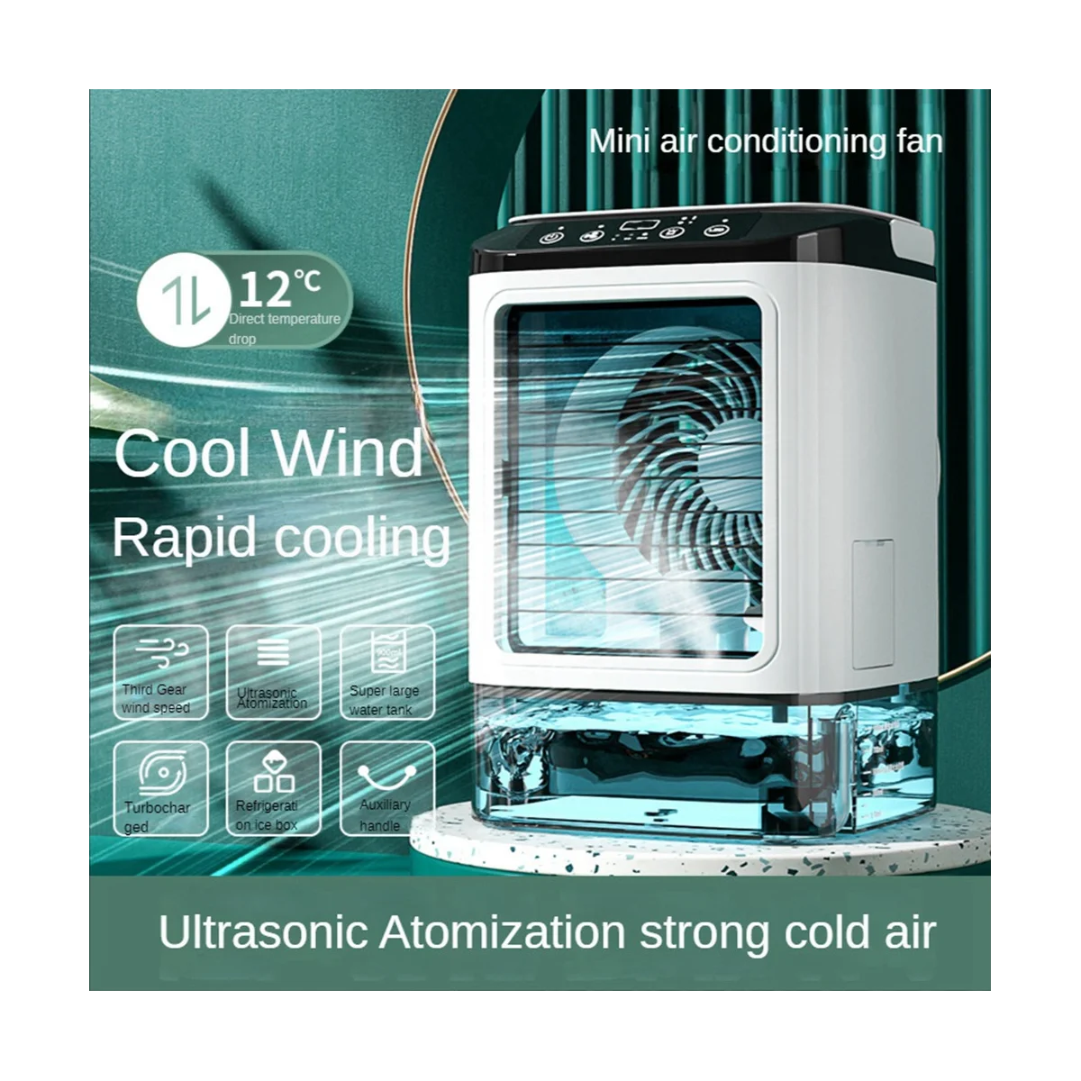 Spray Cold Fan Home Mini Usb Desktop Refrigerazione Piccola Ventola Di Aria Condizionata Portatile Wet Wet Water Spray Ventola Fredda