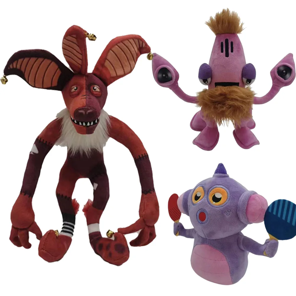 Brown Wolf Pink Squid Purple Wormcosplay Peluche Farcito Gioco Msm Cotton Body Cosplay Dress Up Plushie Puntelli Xmas Pillow Mascot