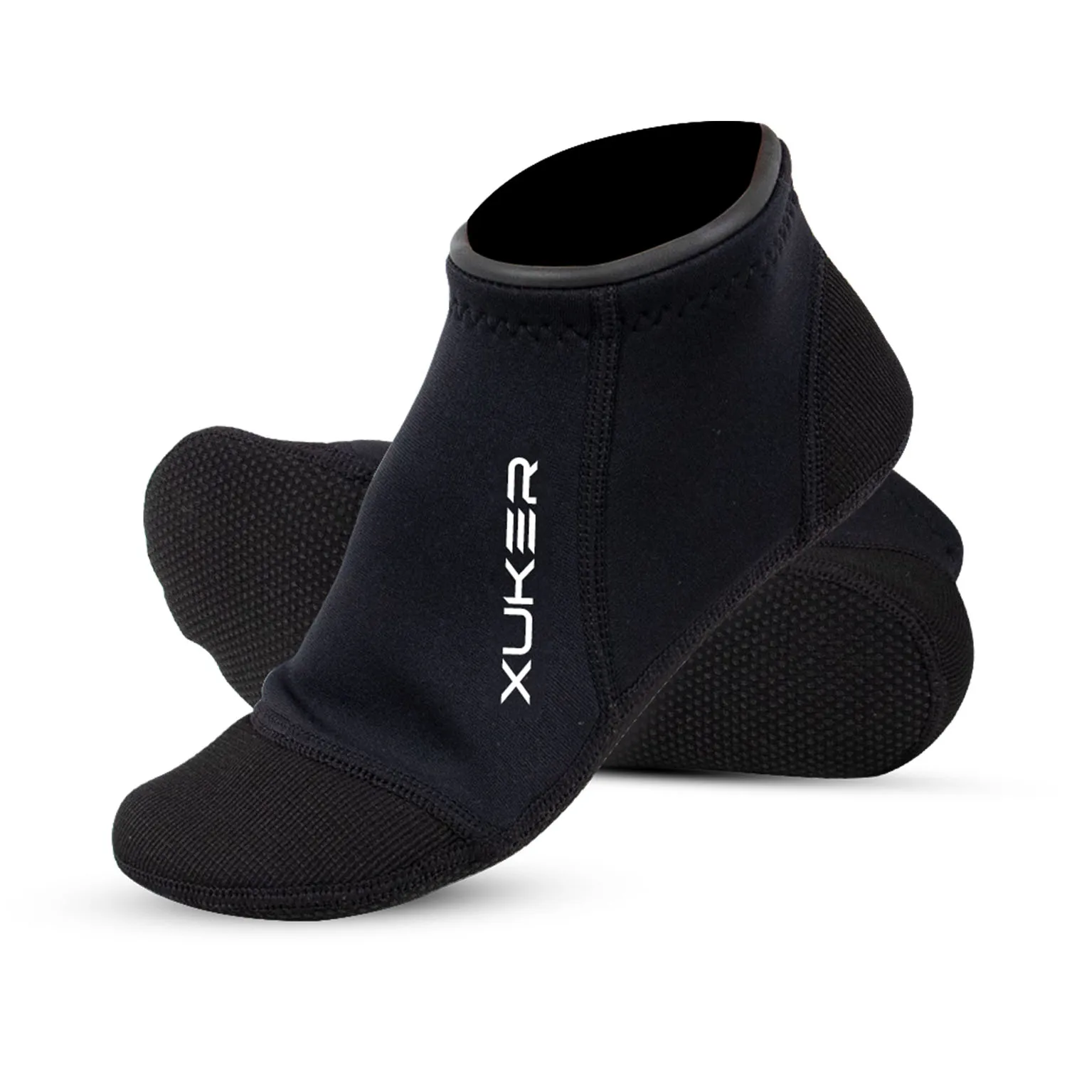 Calzini In Neoprene Da 3Mm Beach Volley Diving Nuoto Surf Snorkeling Kayak Rafting Water Booties, Punti Flatlock, Taglio Basso