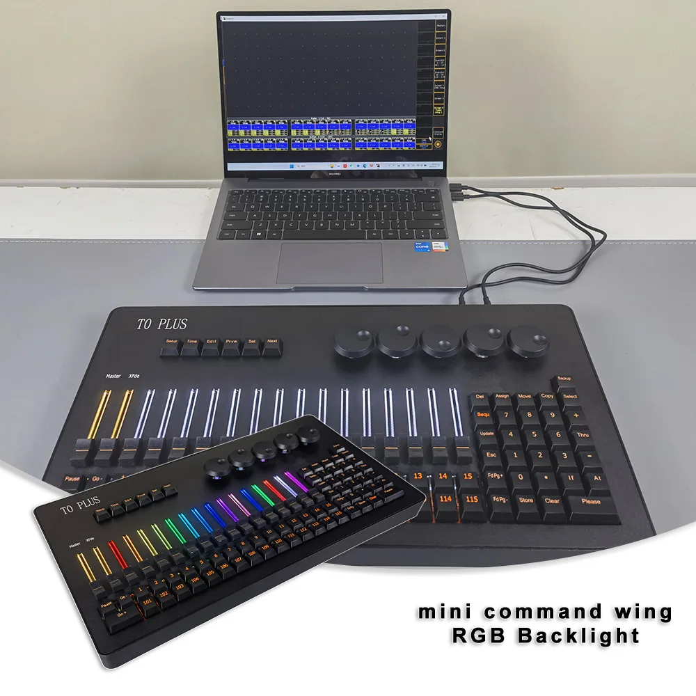 Mini Comando Wing Plus Controller Dmx Con Retroilluminazione Rgb Console Professionale Ma Control Lighting Dmx512 Dj Disco