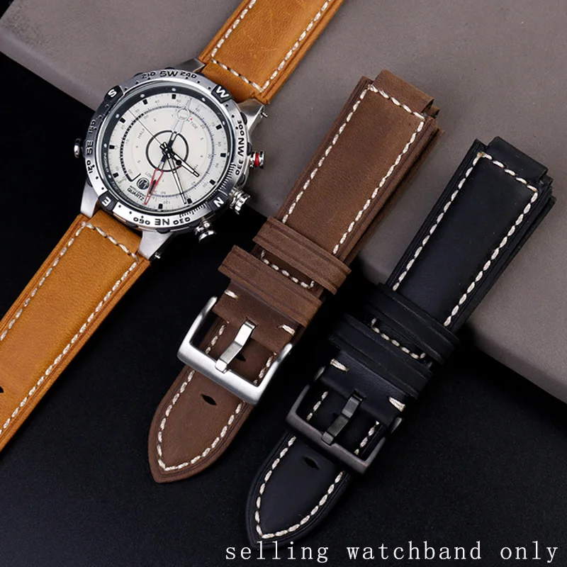 Bracciale Rialzato Convesso Per Orologio Timex Con Bussola Di Marea T2N721 T2N720 Cinturino Per Orologio Vintage Da Uomo Serie 24*16Mm