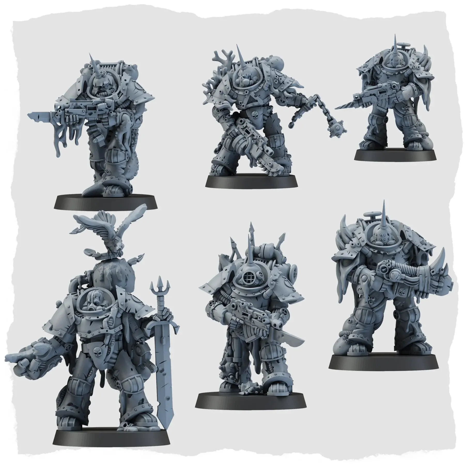 Dredge Marines Combat Squad In Miniatura, Figura Della Peste, Space Walker, Pistola Al Plasma, Modello In Resina Stampata In 3D Hd, Protezione Proxy W