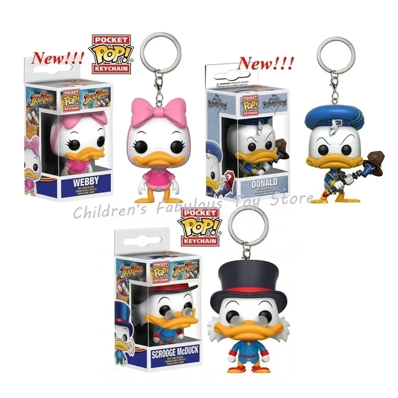 3 Stili Più Nuovi Portachiavi Cartoon Scrooge Mcduck Donald Ducktales Scrooge Mcduck Webby Action Figure Giocattoli Regali