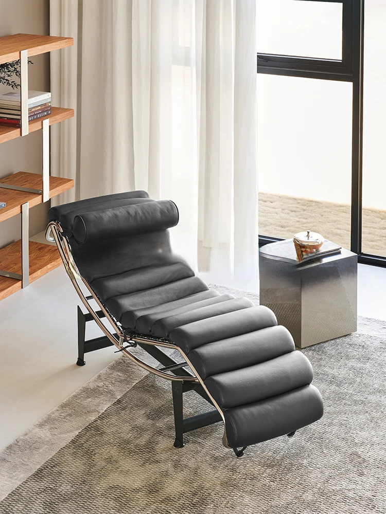 Sedia Chaise Longue/Sedia Chaise Longue Lc4 In Pelle Bovina/