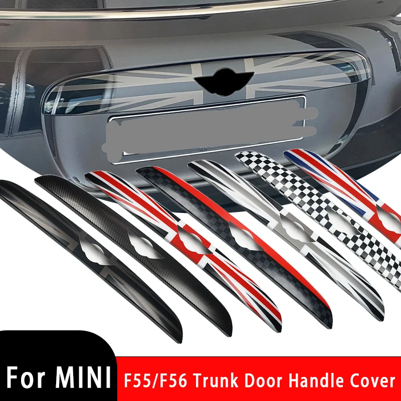 Car Rear Trunk Door Handle Cover Sticker Trim Moulding Case Protector Decor Per Mini Cooper F55 F56 Accessori Per Auto