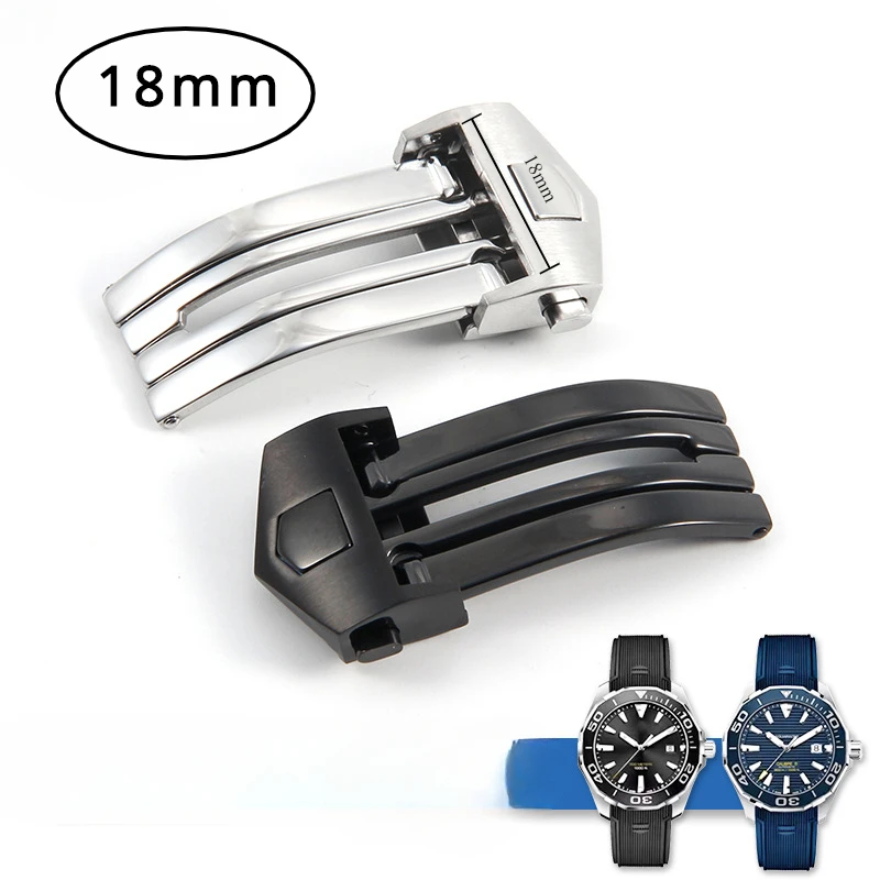 Accessori Per Orologi Da 18Mm Per Tag Heuer Carrera Series Strap Man Watch Fibbia A Farfalla Fibbia Per Orologio In Acciaio Inossidabile