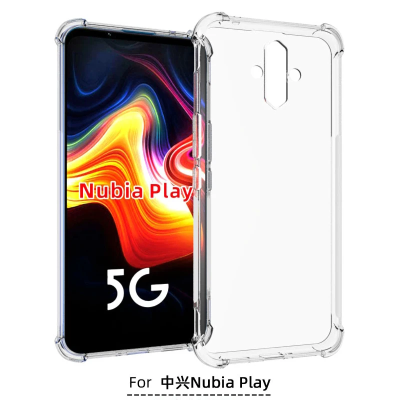 Zte Nubia Nubia Play 5G Nx651J Custodia Cuscino D'Aria Antiurto Trasparente Airbag Silicone Tpu Cover Posteriore Morbida Per Nubia Play Nubiaplay 5G