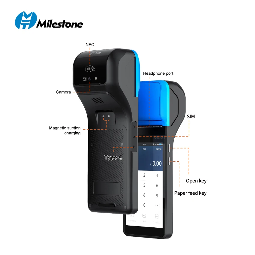 Mht-M2 Handheld Pos Payment Terminal Android Hand Held Android Pos Terminal Touch Screen Payment Machine Terminal System