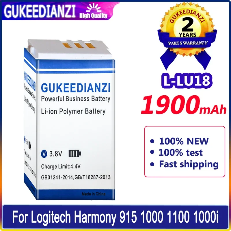 Gukeedianzi Batteria L-Lu18 (Harmony 1000) 1900Mah Per Logitech Harmony 915 1000 1100 1000I L-Lu18 Lu18 L52B C-Lr65 C-Rl65