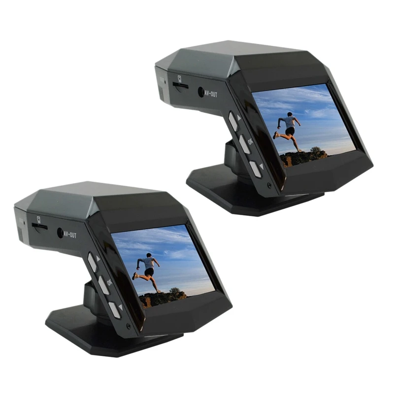 2X New 1080P Full Hd Dash Cam Car Video Driving Recorder With Center Console Lcd Car Dvr Video Recorder Parking Monitor