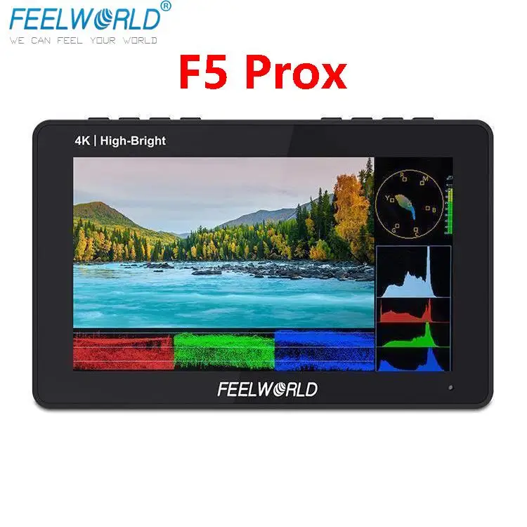 Feelworld F5 Prox Monitor Da Campo 5.5 Pollici 1600Nit Pannello Ips Full Hd Ad Alta Luminosità Touch Screen Fotocamera Dslr 4K Hdmi-Compatibile 3D Lut