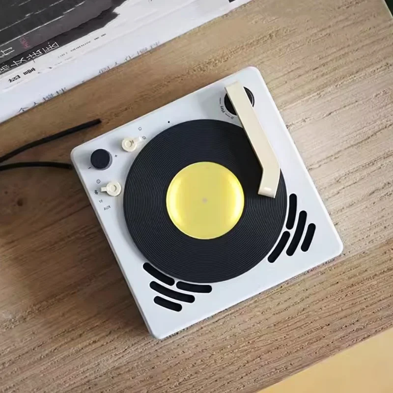 Miglior Altoparlante Bluetooth Portatile Look Vintage Mini Grammofono Record Altoparlanti Wireless Hi-Fi Per La Decorazione Domestica Stereo Domestica