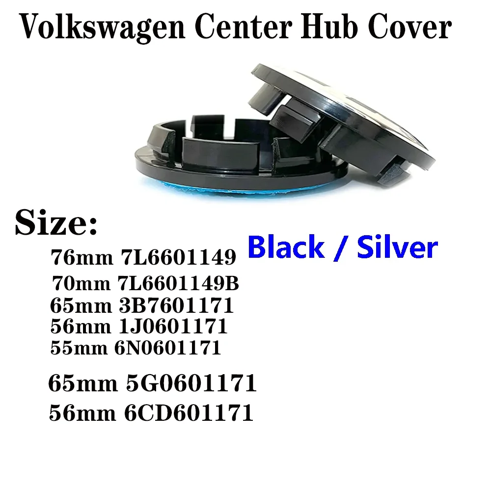 40 Pz 55Mm 56Mm 65Mm 70Mm 76Mm Tappi Centrali Ruota Auto Coprimozzo Copertura Per Vw Jetta Mk5 Golf Passat Styling 3B7601171