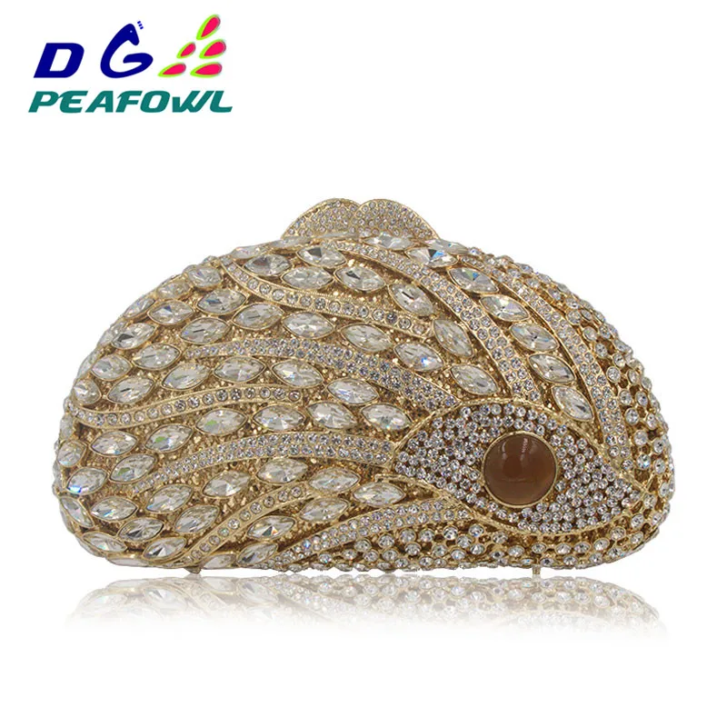 Luxury Crystal Day Clutch Package Party Purse Messenger Shoulder Bag Eye Bag Donna Pochette Gold Evening Bag Femme Pochette