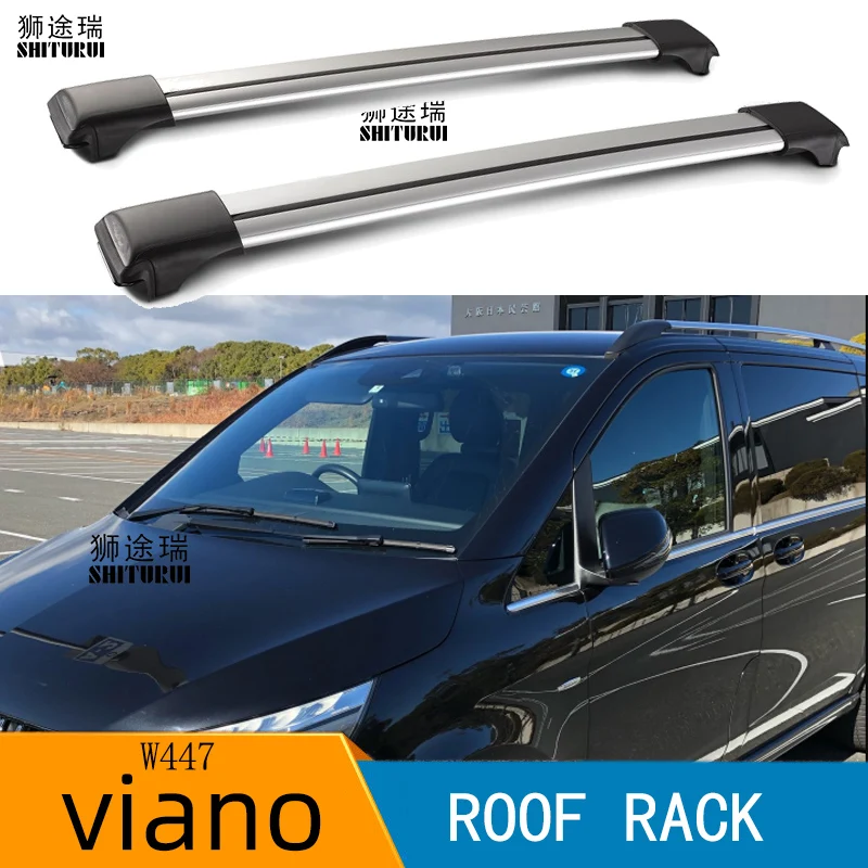 2 Pezzi Barre Sul Tetto Per Mercedes-Benz Viano Vito W447 2014-2023 Barre Laterali In Lega Di Alluminio A 5 Porte Traverse Rails Portapacchi Bagagli