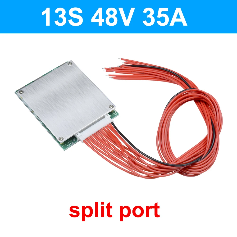 Bms 13S 48V 35A/50A Con Balance Li-Ion Battery Pack Scheda Di Protezione Misuratore Di Bilanciamento Della Batteria Al Litio In Circuito Stampato