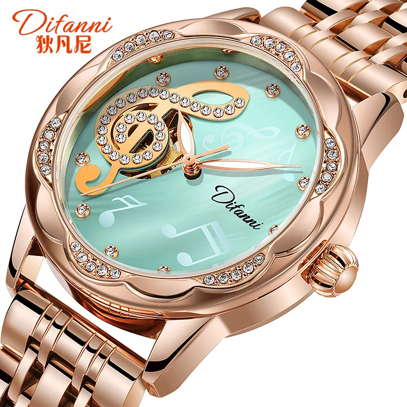 Tiffany Brand Authentic Ladies Automatic Mechanical Watch Ladies Ten New Trend Tavolo Temperamento Semplice Impermeabile