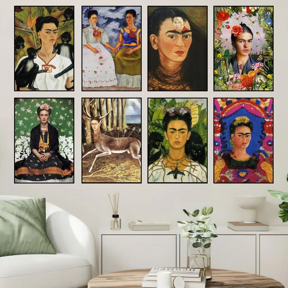 Art F-Frida K-Kahlo Painter Poster Piccole Stampe Pittura Murale Camera Da Letto Soggiorno Wall Sticker Office