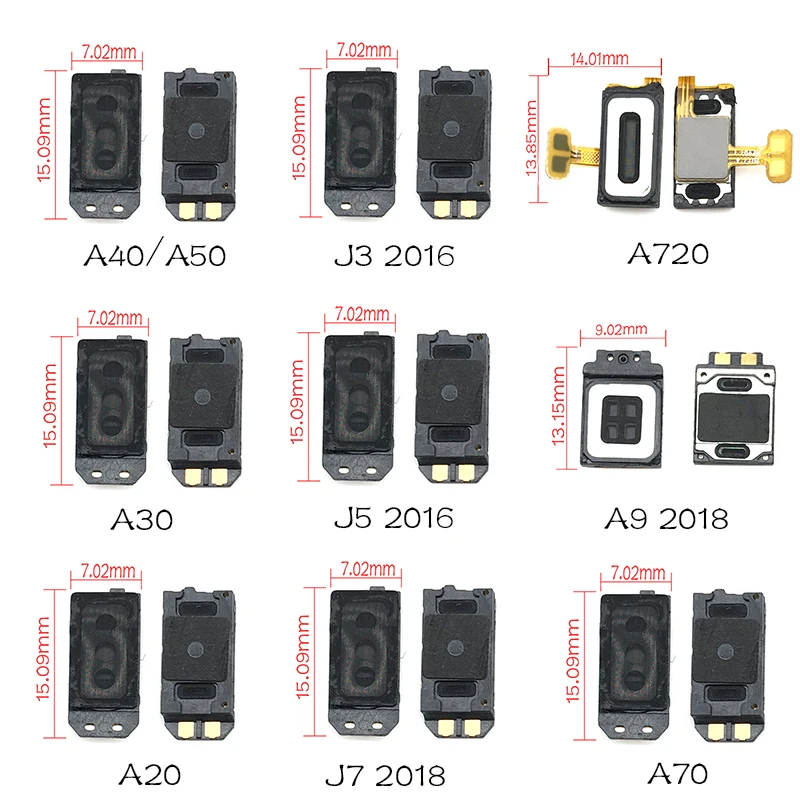 100 Pz/Lotto, Nuovo Per Samsung A9 A8 A6 A7 J7 J6 J8 J4 2018 /J3 J5 2016 / A20 A30 A40 A50 A70 Ear Auricolare Speaker Flex Sostituire Parte