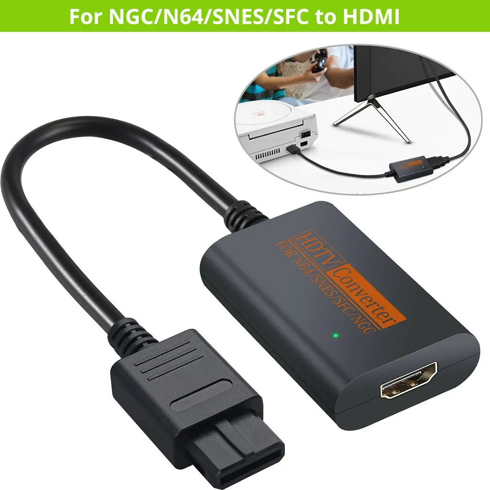 Adattatore Convertitore Ngc/Snes/N64 A Hdmi, Cavo Hdmi Per Console Nintend 64 Snes Game Cube Ngc Plug And Play Ripristina Schermo Di Gioco