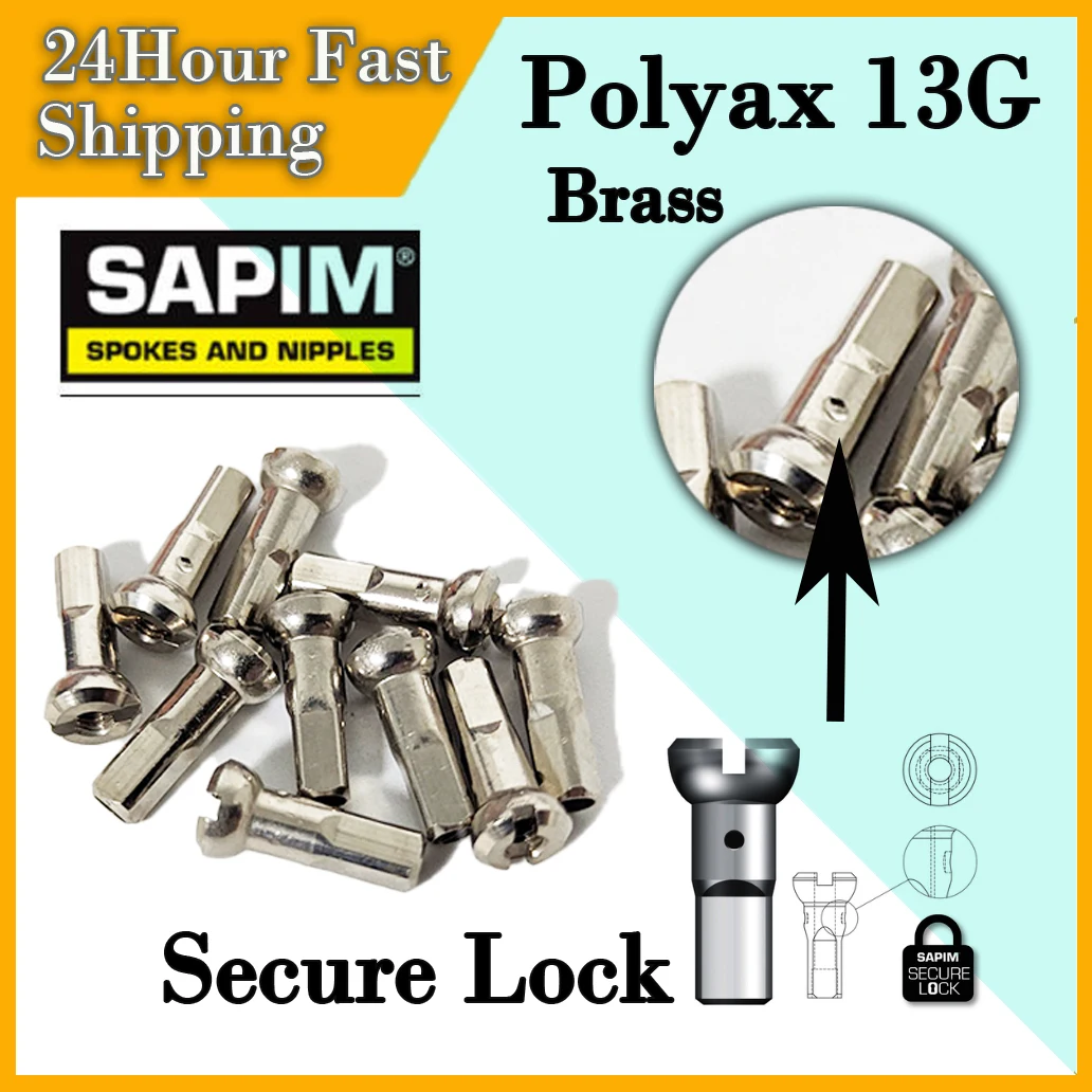 13G Sapim Brass 14Mm E Bike Nichelato Nipplo Per Bicicletta Nippli Per Bici Elettrica Bicicleta