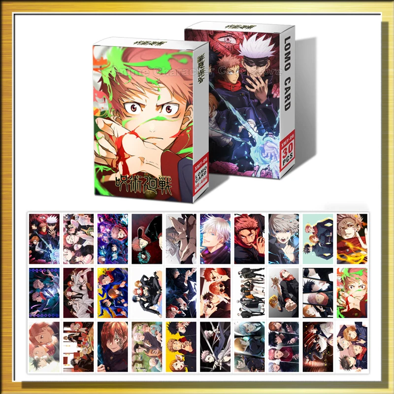 30 Pz/Set Lomo Cards Anime Jujutsu Kaisen Chainsaw Man Tokyo Revengers Post Card Hobby Game Collection Giocattoli Per Bambini Regali