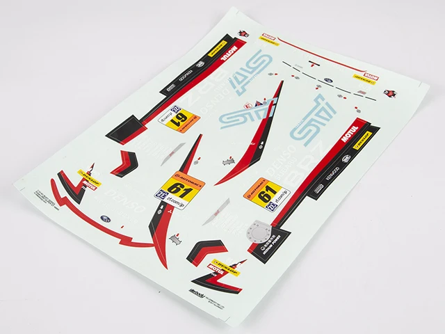 Racing Decal Sheet Subaru Brz R & D Sport