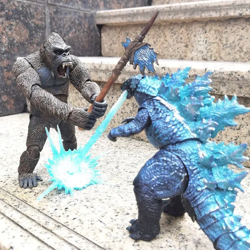 Godzilla Toy Monster King Handmade Movie Action Figure Godzilla Vs King Kong Nuclear Jet Energy Edition Shm Dinosaur Model Doll