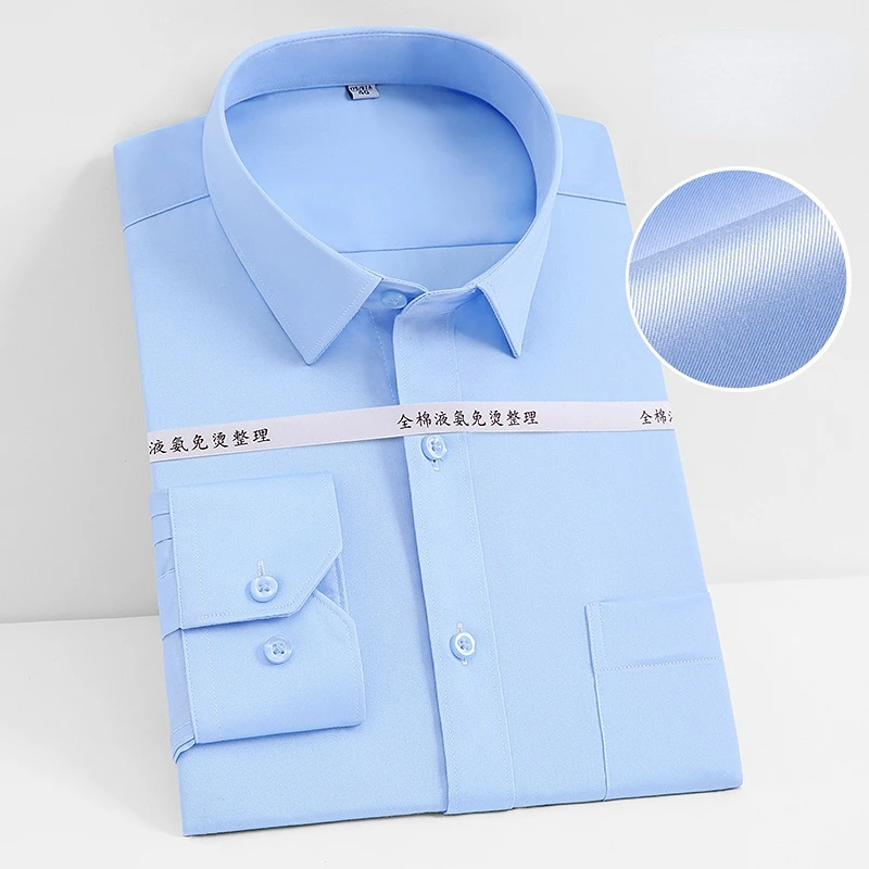 Camicie Eleganti Da Uomo In Ferro Permanente Con Ammoniaca Liquida Estiva 2022 Senza Ferro Camicie A Maniche Corte Facili Da Pulire Per Il Lavoro Tagl