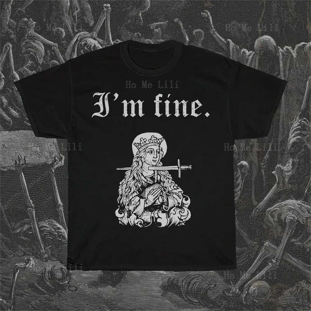 Sono Bravo In Ironic Medievale Woodcut Funny Morbid Humor Tee Magliette Oversize Unisex