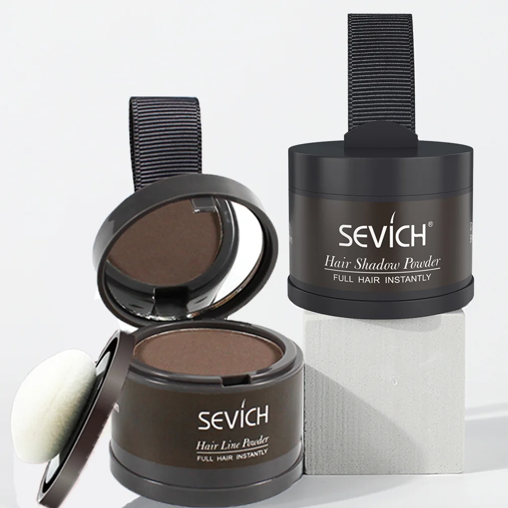 Sevich Hair Line Powder 4G Black Root Cover Up Natural Instant Waterproof Hairline Shadow Powder Hair Concealer Coverage 13Color