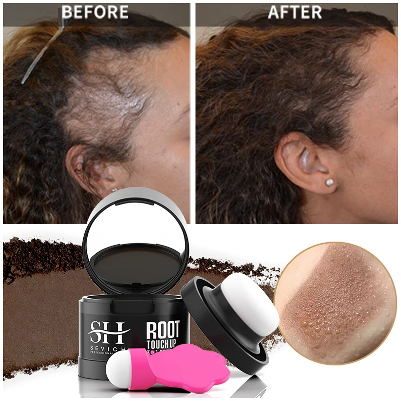 2024 Sevich New Hairline Powder 4G Black Root Cover Up Linea Di Capelli Impermeabile Istantanea Shadow Powder Hair Concealer Coverage Makeup