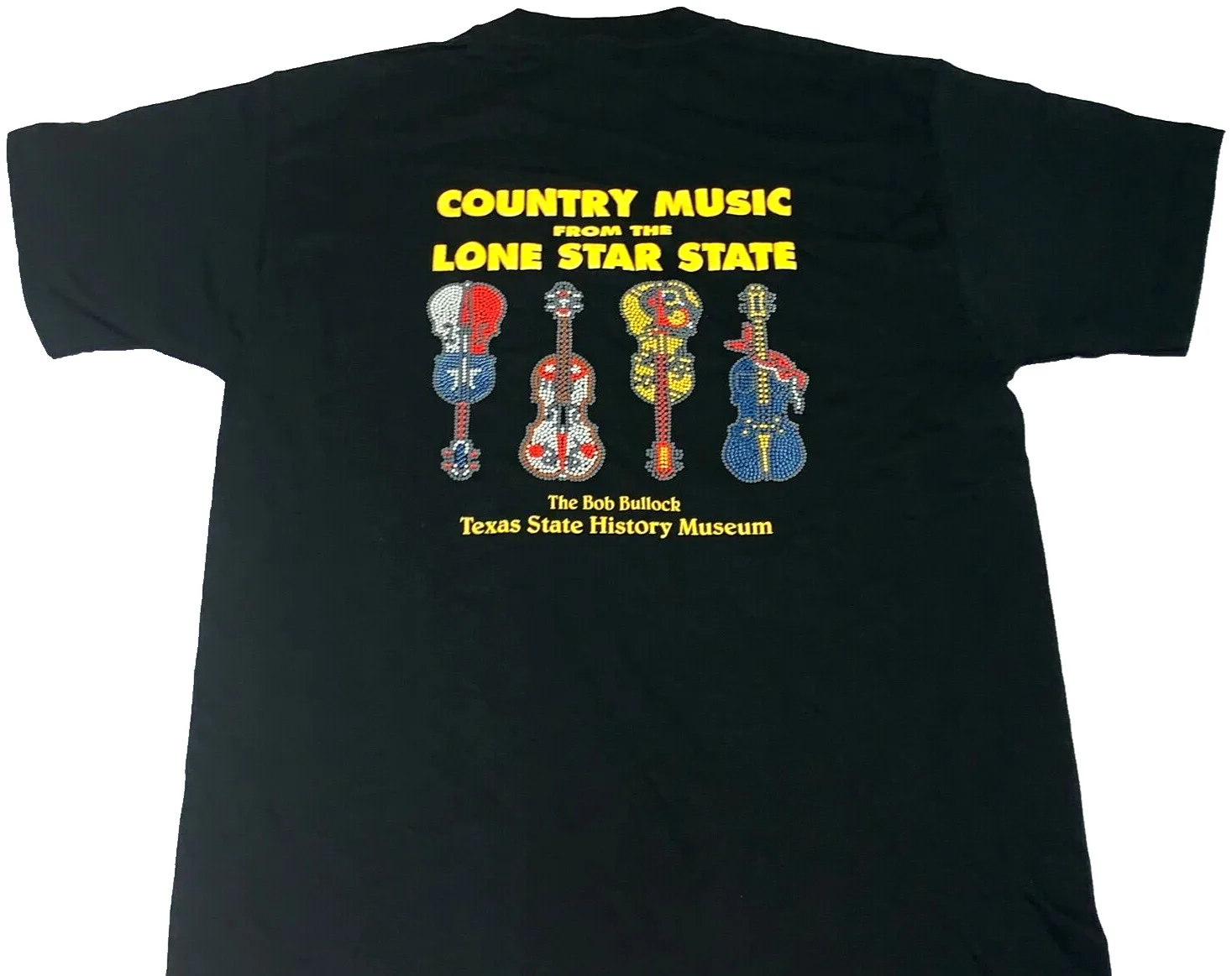Rare Bob Bullock Texas State History Museum Country Music T Shirt New Nwt Large Maniche Lunghe O Corte